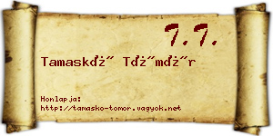 Tamaskó Tömör névjegykártya